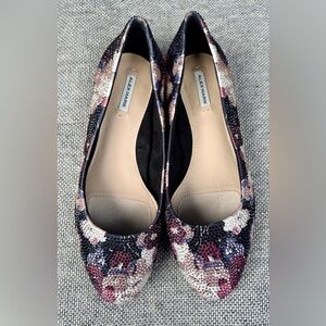 Alex Marie‎ Women's Sequin Flats - Purple and Pink Floral 7.5